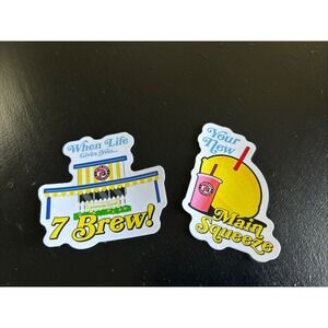 Lot Of 2- Seven Brew 7 Brew 7Brew Coffee Lemonade Stickers!!